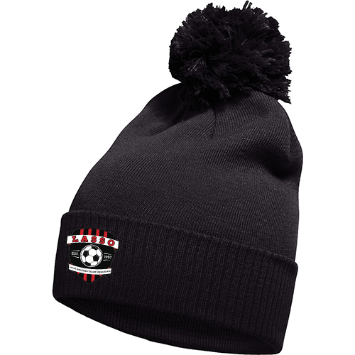 Gorro con pompón y puños LASSO - Negro