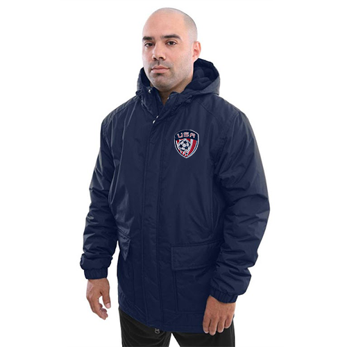 USA Rival Padded Bench Coat - Navy