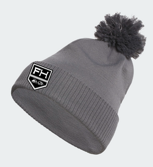 FHNE Hockey Solid Cuffed Pom Beanie - Grey