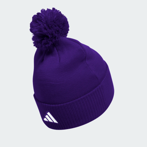 CAL Swim Solid Cuffed Pom Beanie - Purple