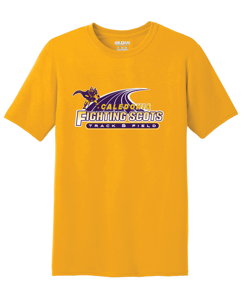 Caledonia Track & Field Gildan 50/50 Tee - Gold
