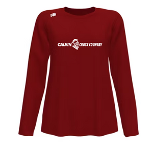 Calvin XC W New Balance Long Sleeve Tech Tee-Mercury Red