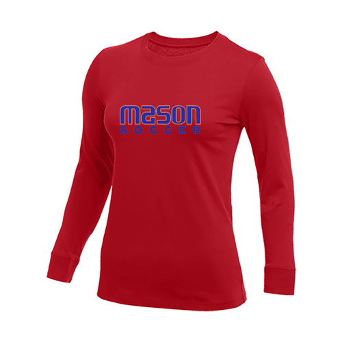 Mason Women's Long Sleeve Fanwear Shirt - Red