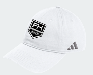 FHNE Hockey Adjustable Washed Slouch Cap - White
