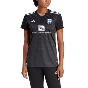 Camiseta de juego de portero Midwest EX SCOR E64 RL para mujer, color negro