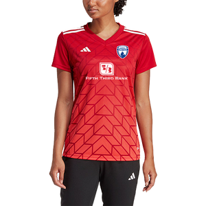 Camiseta de juego de portero Midwest EX SCOR E64 RL para mujer, color rojo