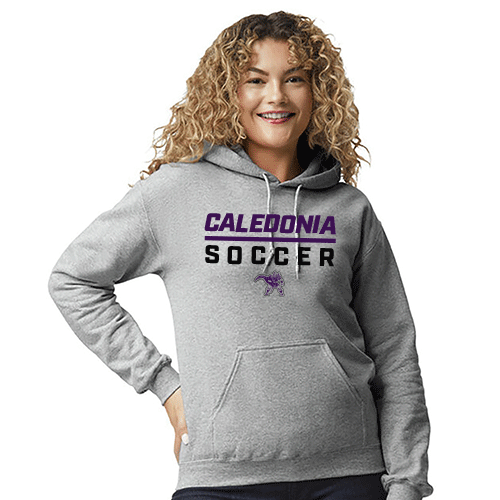 Caledonia Women's Soccer Heavy Blend Hoodie - Sport Grey