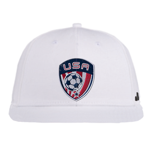 USA Snapback Cap - White