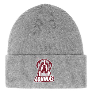 AQ Beanie Dog Embroidery Logo - Grey